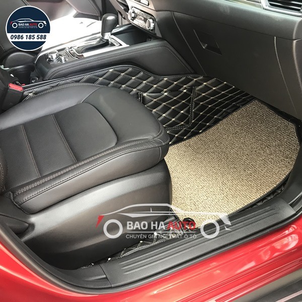Thảm lót sàn ô tô da carbon cho xe Mazda
