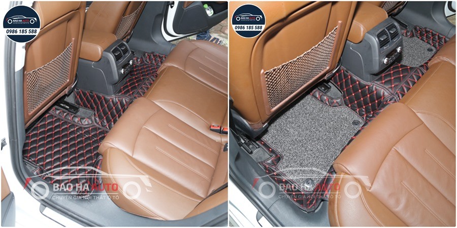Thảm lót sàn ô tô da carbon cho xe Audi (sang trọng, giá rẻ)