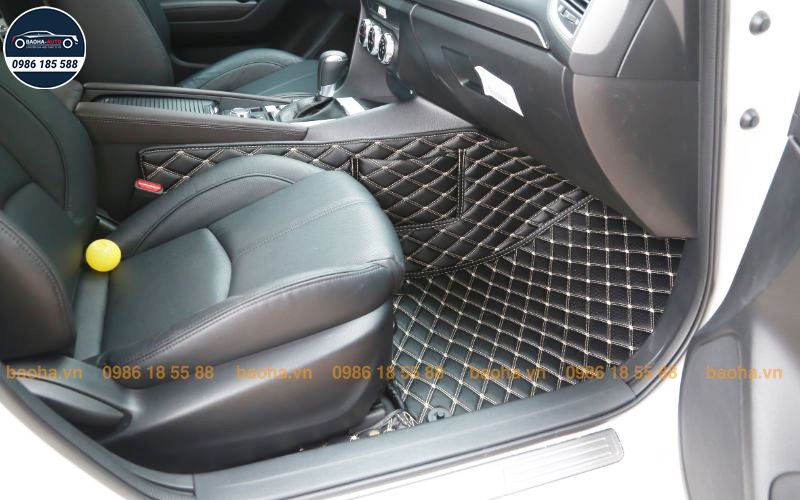 Thảm lót sàn ô tô da carbon cho xe Mazda cao cấp (mẫu đẹp, giá rẻ)