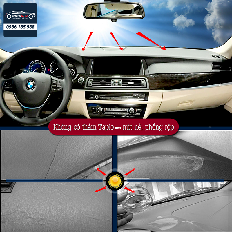 Thảm chống nắng Taplo ô tô BMW cao cấp (giá rẻ, sang trọng)