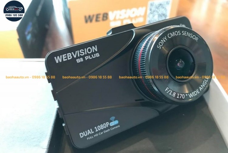 Webvision S8 Plus – Camera hành trình ô tô ghi hình trước sau