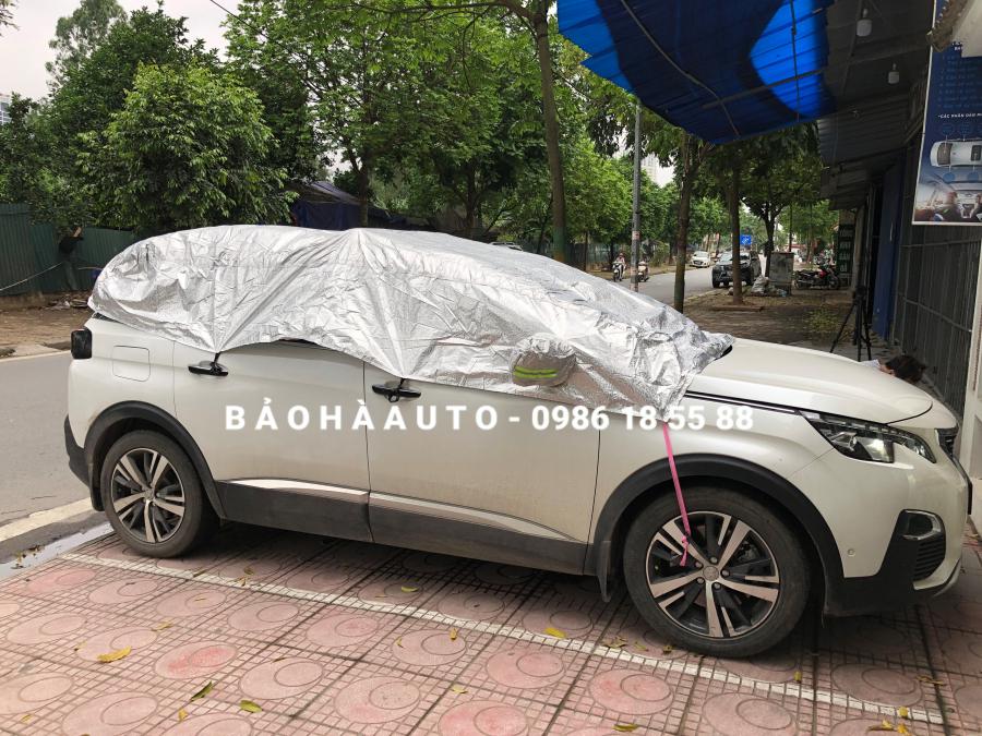 Bạt phủ nửa xe ô tô, bạt phủ nóc xe chống nóng tráng nhôm