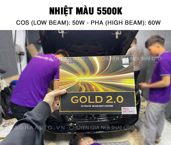 Bi Led Titan Gold 2.0 Chân Xoáy Nhiệt Màu 5500K Chính Hãng