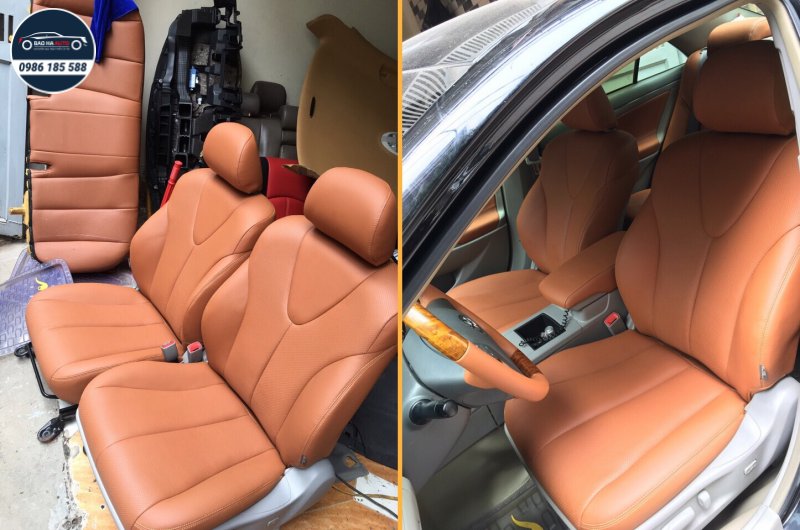 Bọc ghế da ô tô giả da cao cấp Thái Lan cho xe Toyota