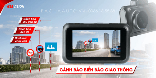 Camera hành trình ô tô Webvision A38 – Cảnh báo giao thông, siêu nét