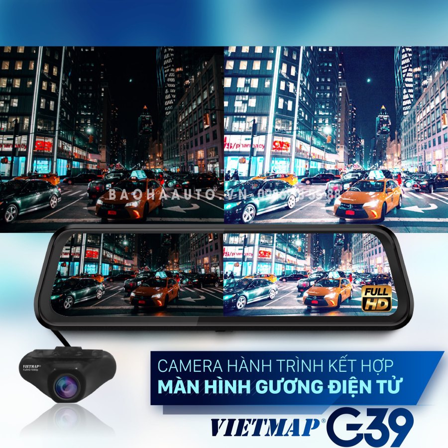 Giá Camera Hành Trình Vietmap G39 ghi hình trước sau chính hãng