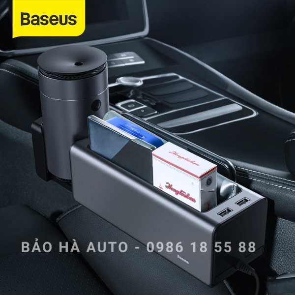 Hộp đựng đồ khe ghế Baseus ô tô (có kèm cổng sạc USB)