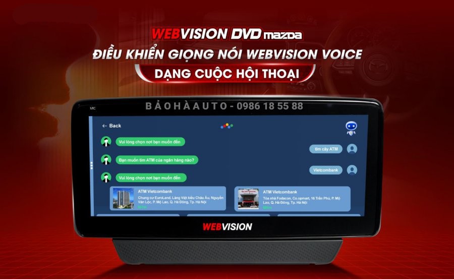 Màn hình ô tô DVD Webvision Mazda 3 chạy 2 hệ điều hành song song