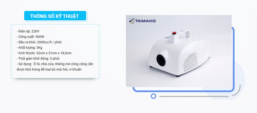 Máy khử mùi diệt khuẩn ô tô TAMAKO