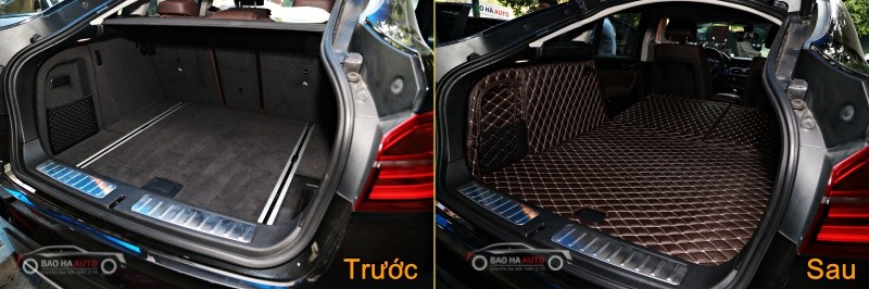 Thảm lót cốp ô tô da carbon 5D xe BMW cao cấp (giá rẻ, mẫu đẹp)