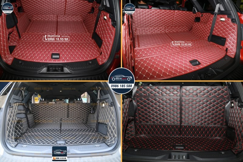 Thảm lót cốp ô tô da carbon 5D xe FORD cao cấp (giá rẻ, đẹp)
