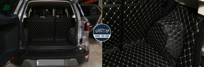 Thảm lót cốp ô tô da carbon 5D xe FORD cao cấp (giá rẻ, đẹp)