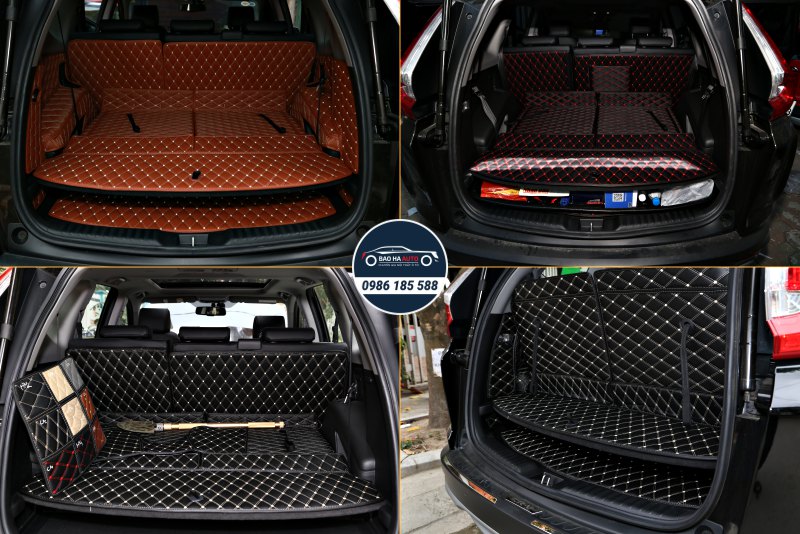 Thảm lót cốp ô tô da carbon 5D xe Honda cao cấp (giá rẻ, mẫu đẹp)