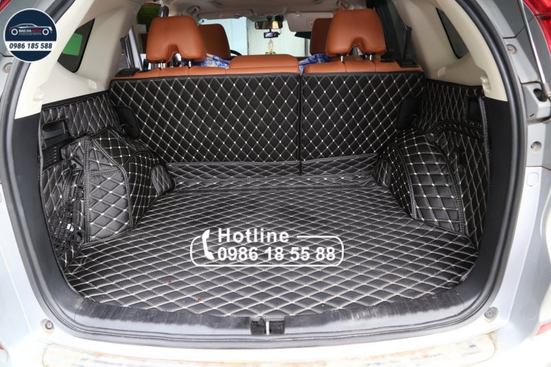 Thảm lót cốp ô tô da carbon 5D xe Honda cao cấp (giá rẻ, mẫu đẹp)