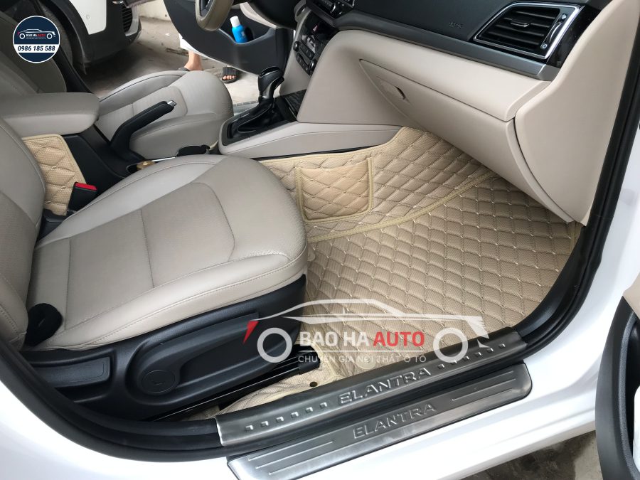 Thảm lót sàn ô tô da carbon cho xe Hyundai (giá rẻ, tiện ích)