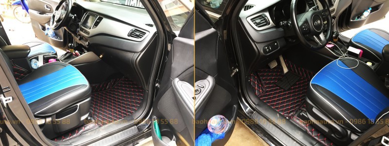 Thảm lót sàn ô tô da công nghiệp cho xe KIA (chất liệu cao cấp 100%)