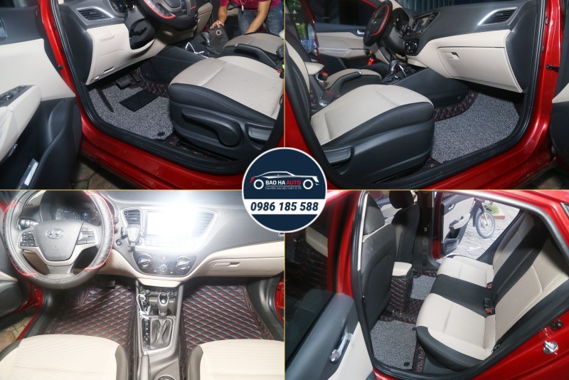 Thảm lót sàn ô tô da công nghiệp cho xe Hyundai (sang trọng, giá rẻ)