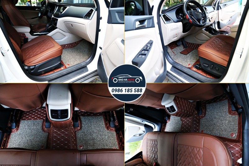 Thảm lót sàn ô tô da công nghiệp cho xe Hyundai (sang trọng, giá rẻ)