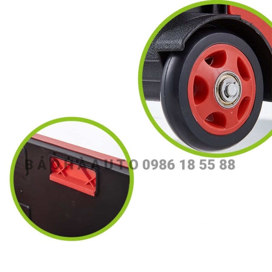 Thùng đựng đồ gấp gọn có tay kéo bánh xe (Nhựa cao cấp)