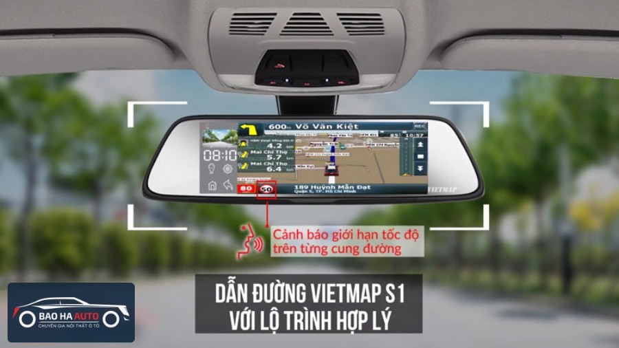 VietMap G79 – Camera hành trình gương Vietmap dẫn đường, ghi hình