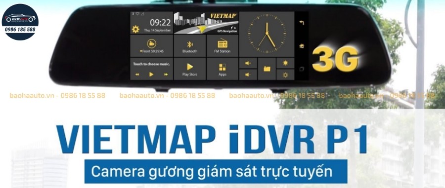 VietMap iDVR P1 – Camera hành trình gương VietMap chính hãng